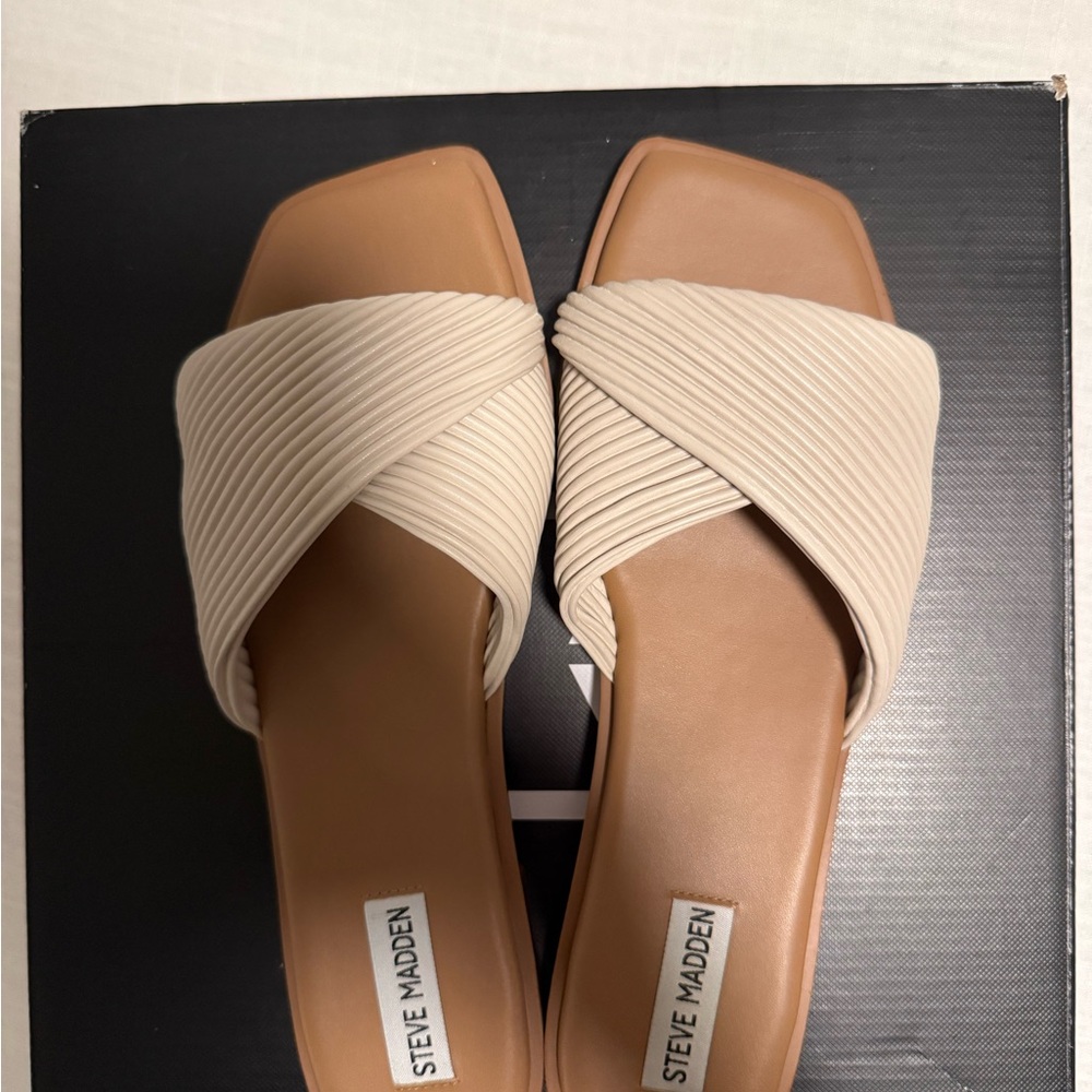 Steve Madden Beige Women's Slide Sandals